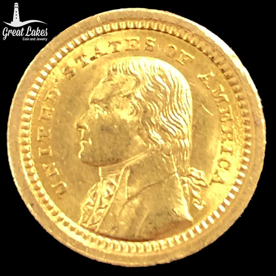 1903 $1 Jefferson Louisiana Purchase Gold Commemorative (AU)