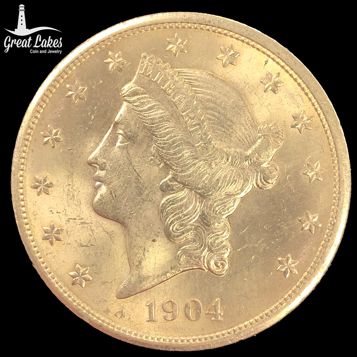 1904 $20 Liberty Gold Double Eagle (AU)