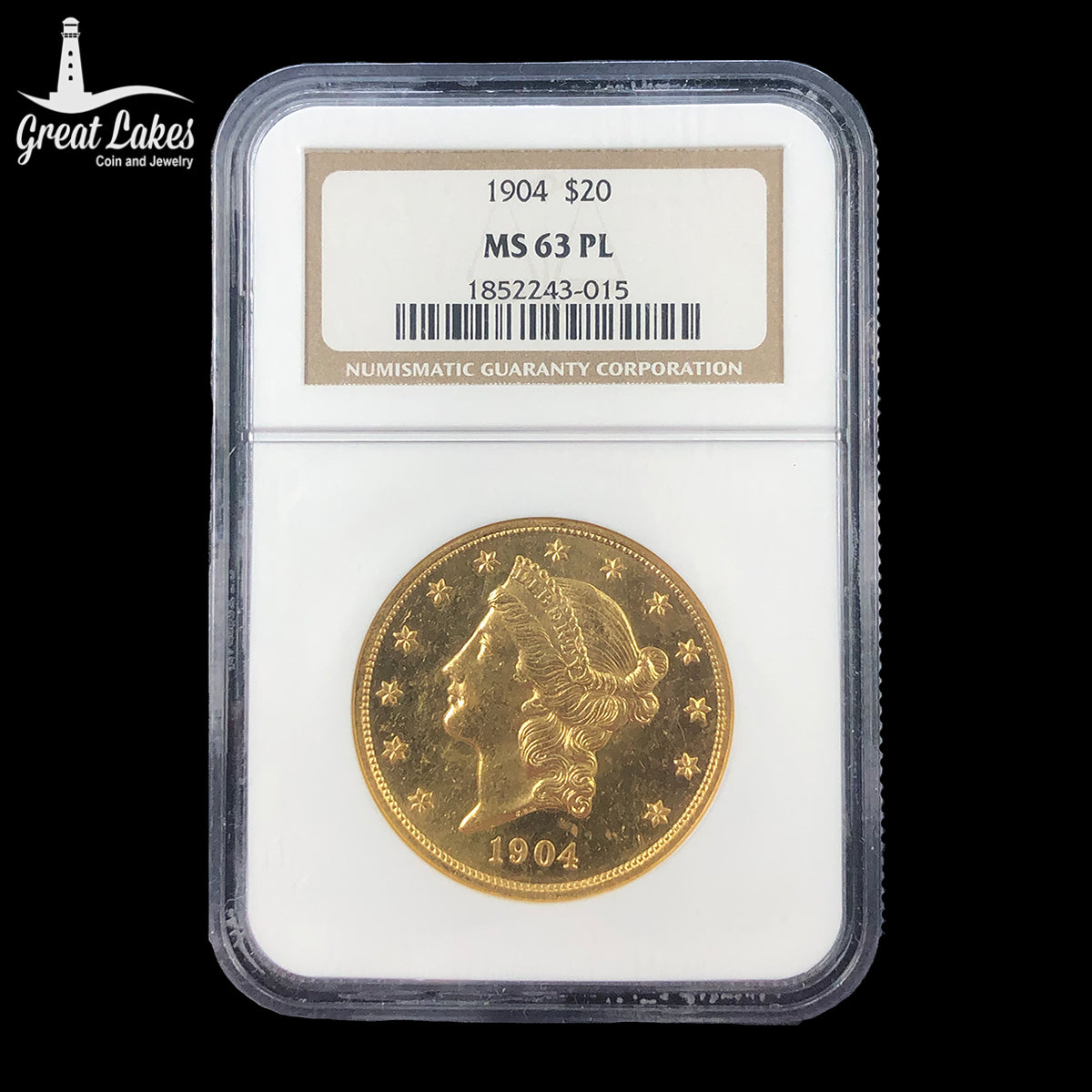 1904 $20 Liberty Gold Double Eagle NGC MS63PL
