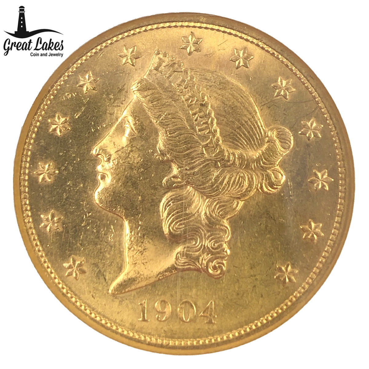 1904 $20 Liberty Gold Double Eagle NGC MS62