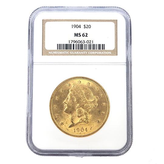 1904 $20 Liberty Gold Double Eagle NGC MS62