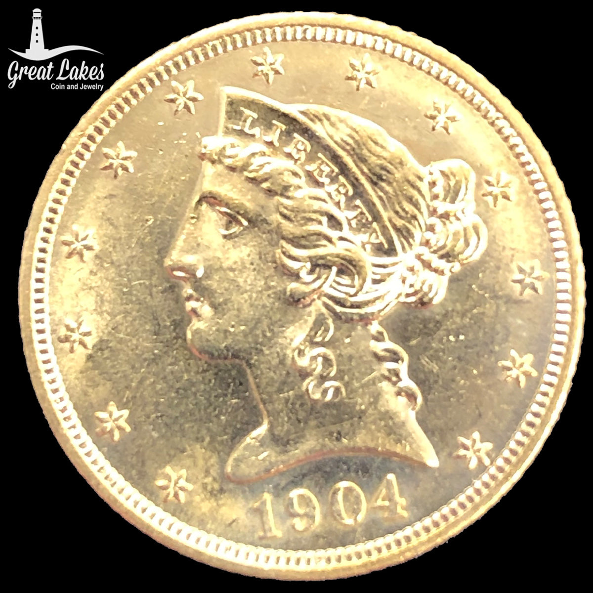 1904 $5 Liberty Gold Half Eagle (AU)