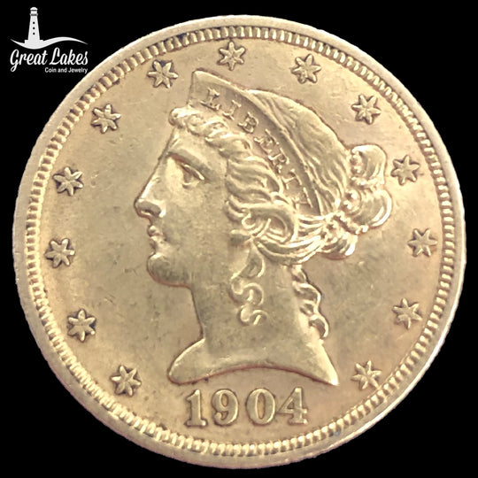 1904 $5 Liberty Gold Half Eagle (AU) (Cleaned)