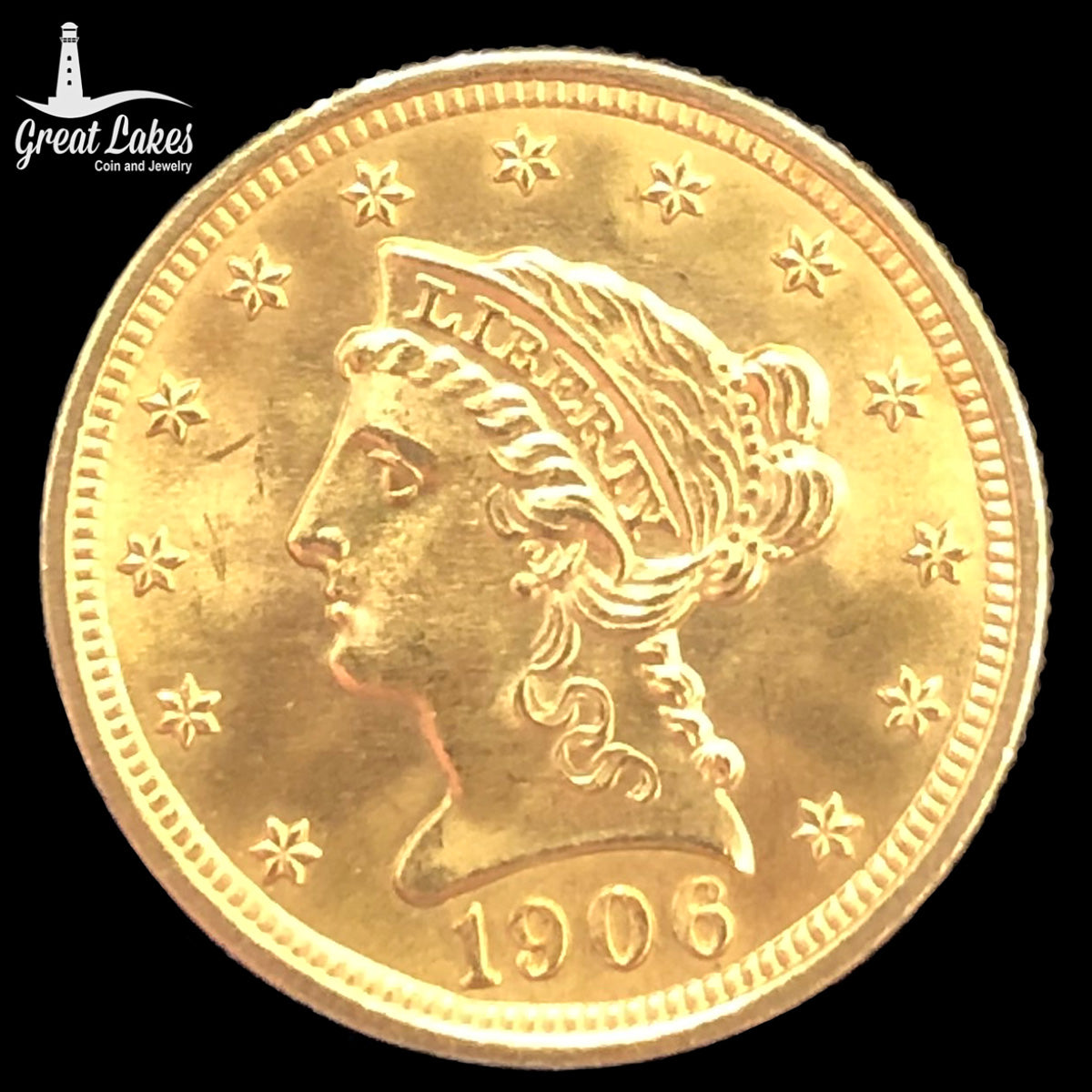 1906 $2.50 Liberty Gold Quarter Eagle (Uncirculated Details)