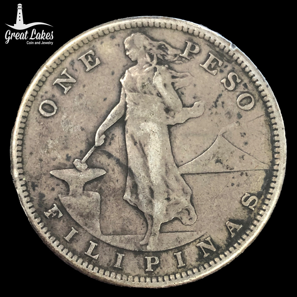 1907-S Philippines Peso