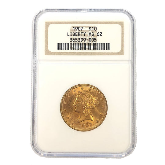 1907 $10 Liberty Gold Eagle NGC MS62