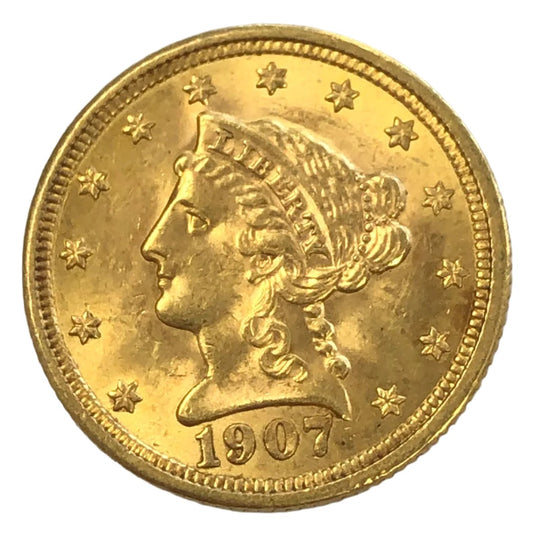 1907 $2.50 Liberty Gold Quarter Eagle (AU)