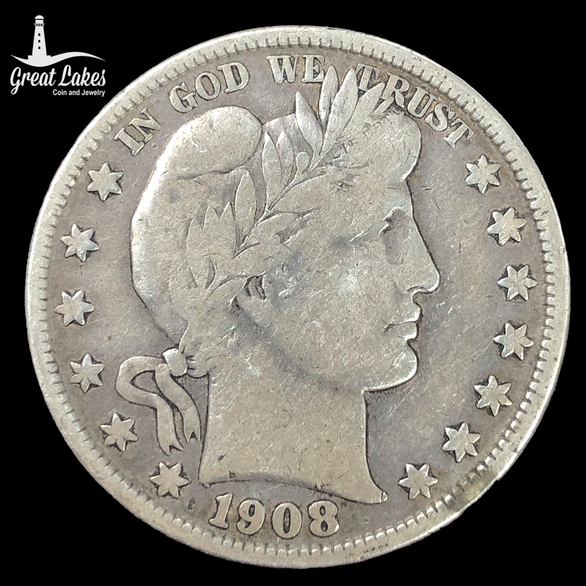 1908-D Barber Half Dollar (F)