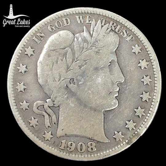 1908-D Barber Half Dollar (F)