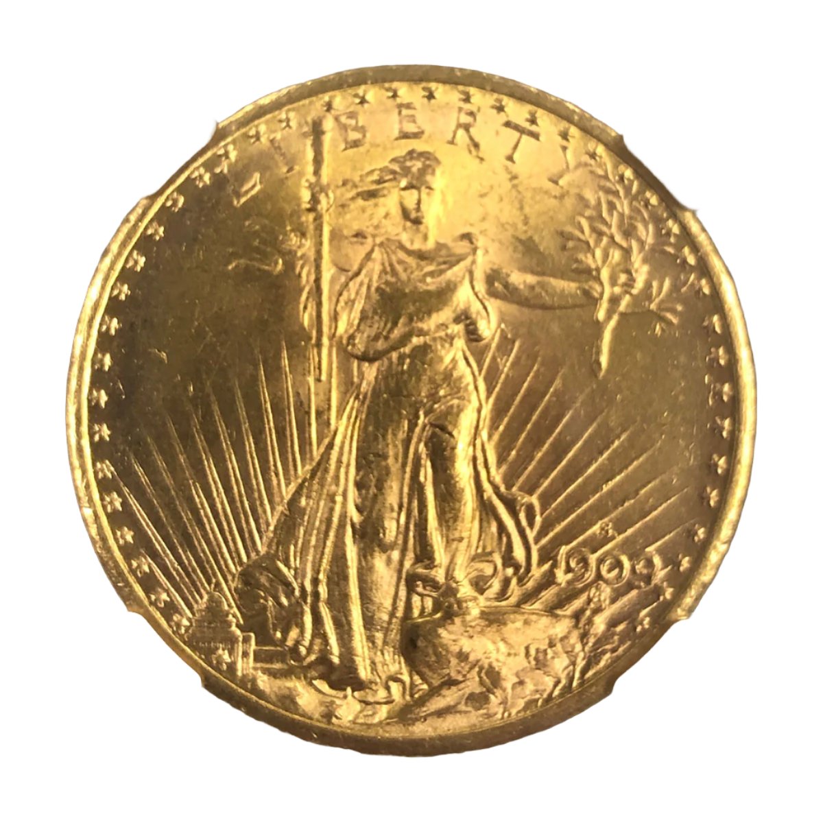 1909-S $20 Saint Gaudens Gold Double Eagle NGC MS62