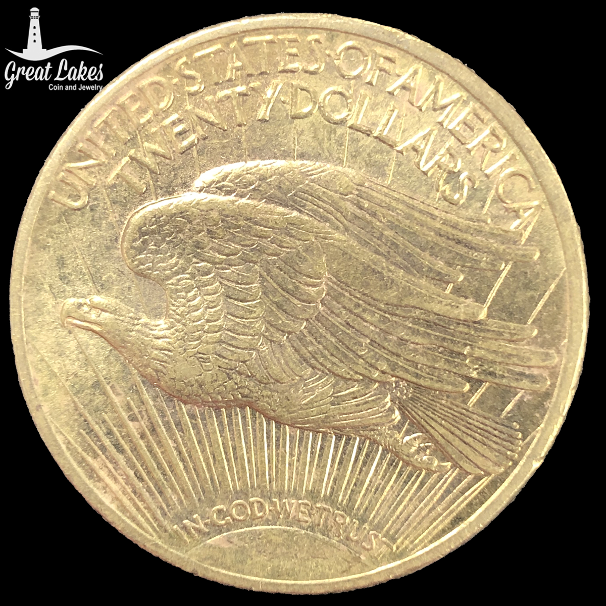 1909 $20 Saint Gaudens Liberty Gold Double Eagle (AU)