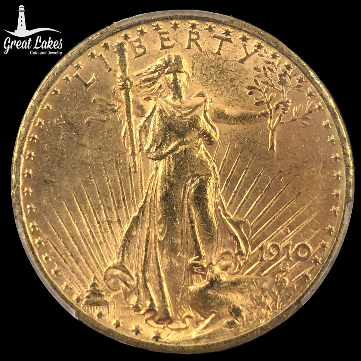 1910-S $20 Saint Gaudens Liberty Gold Double Eagle PCGS MS61