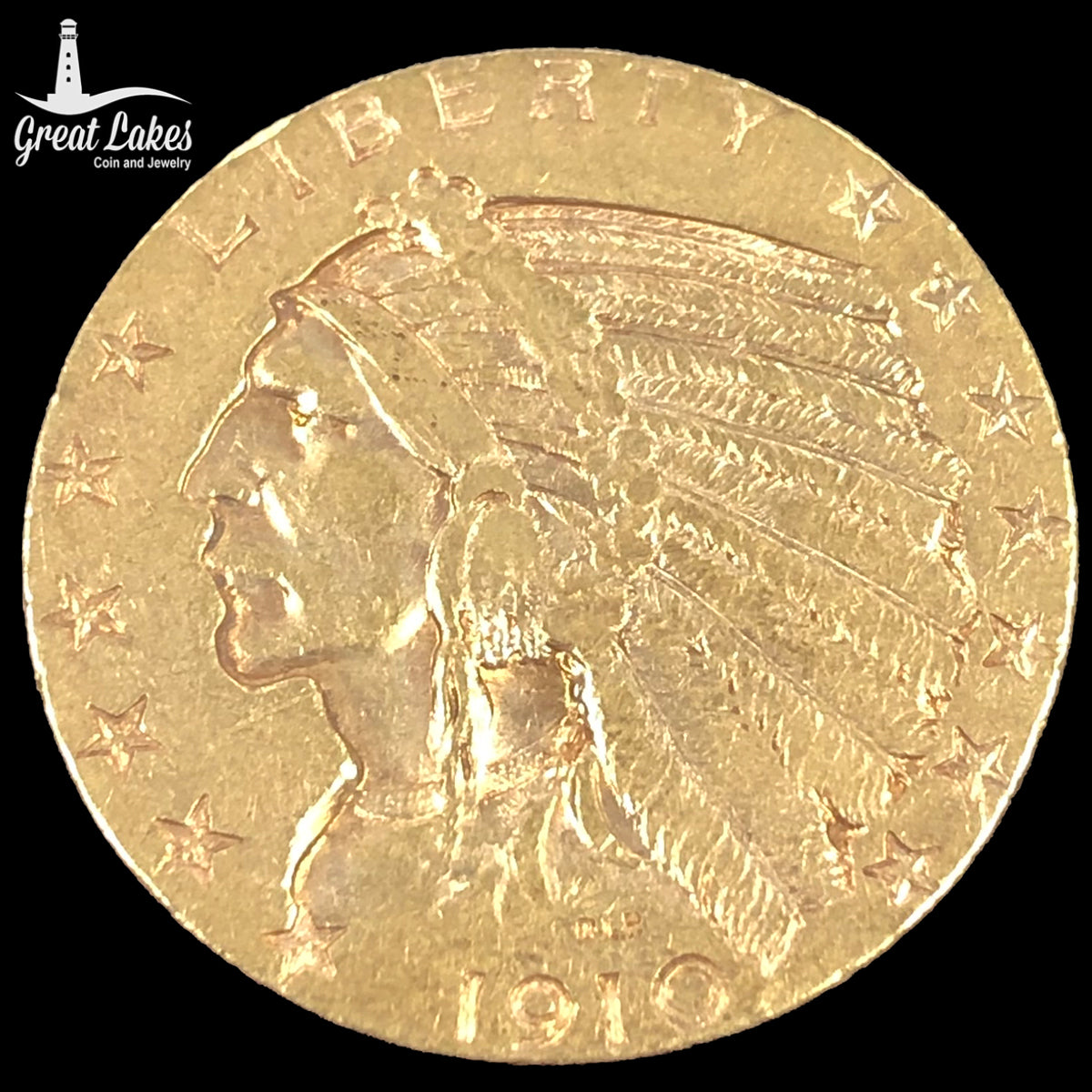 1910 $5 Indian Gold Half Eagle (VF)