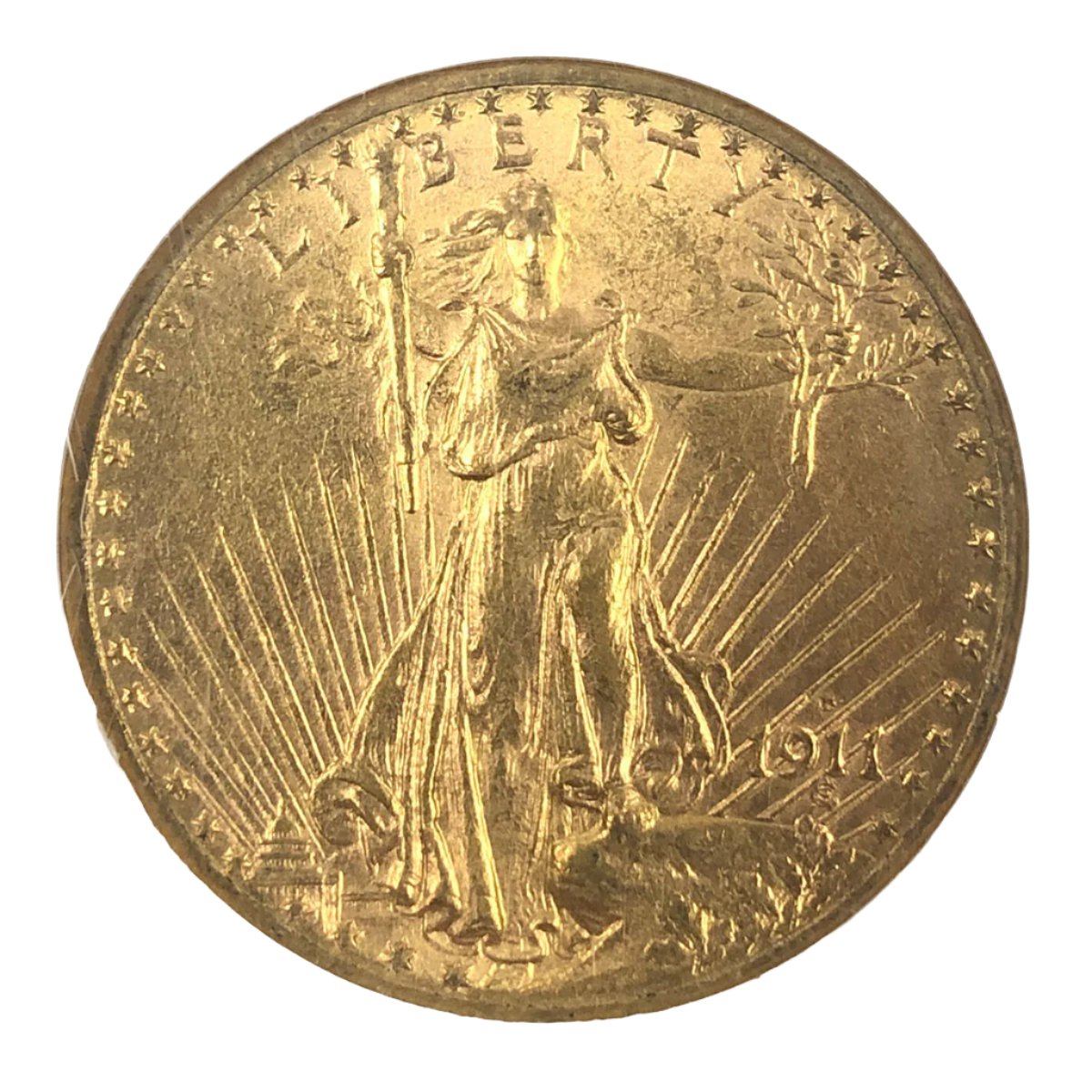 1911-D $20 Saint Gaudens Gold Double Eagle NGC MS62