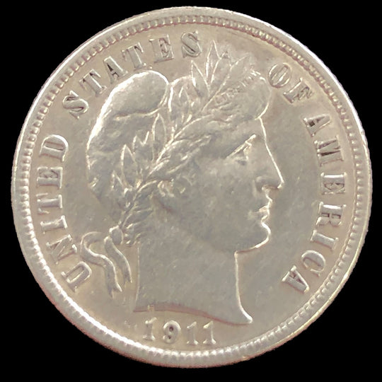 1911-D Barber Dime (XF Details)