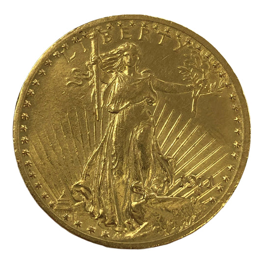 1911 $20 Saint Gaudens Gold Double Eagle (Low Premium)