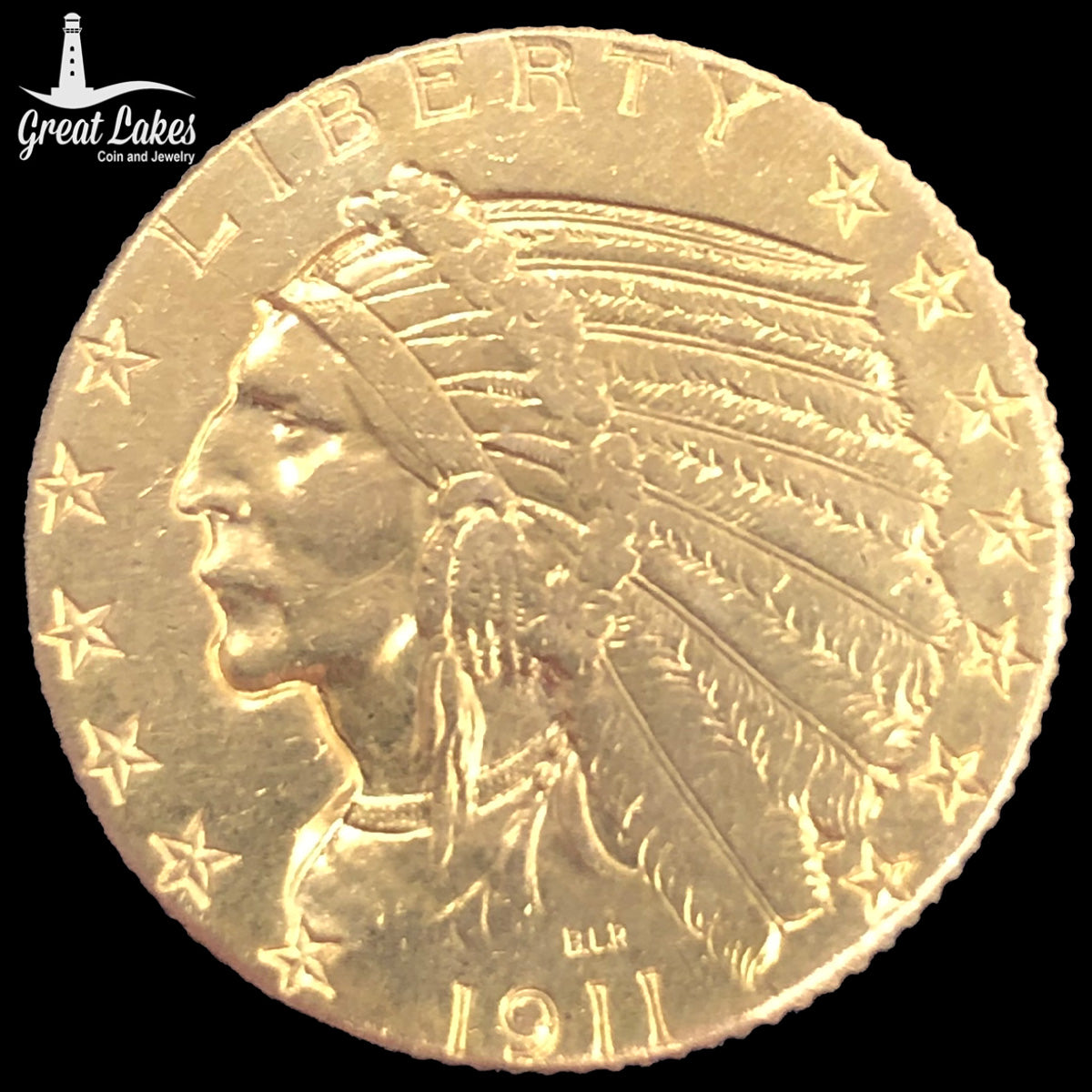 1911 $5 Indian Gold Half Eagle (Low Premium)