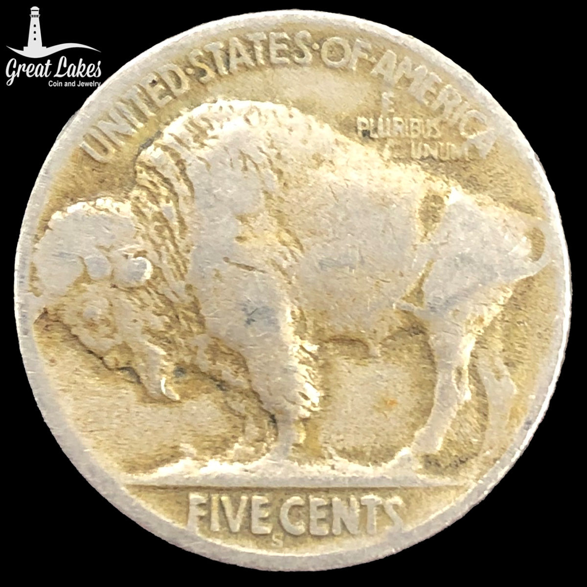 1913 S type II buffalo nickel on sale