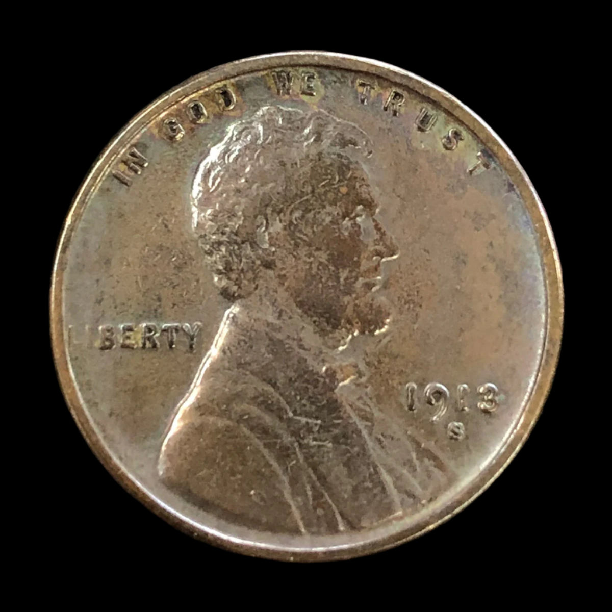 1913-S Lincoln Cent (VF Details)