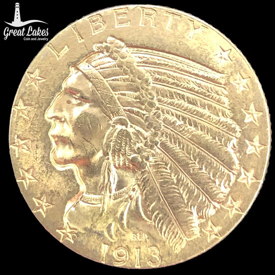 1913 $5 Indian Gold Half Eagle (BU)