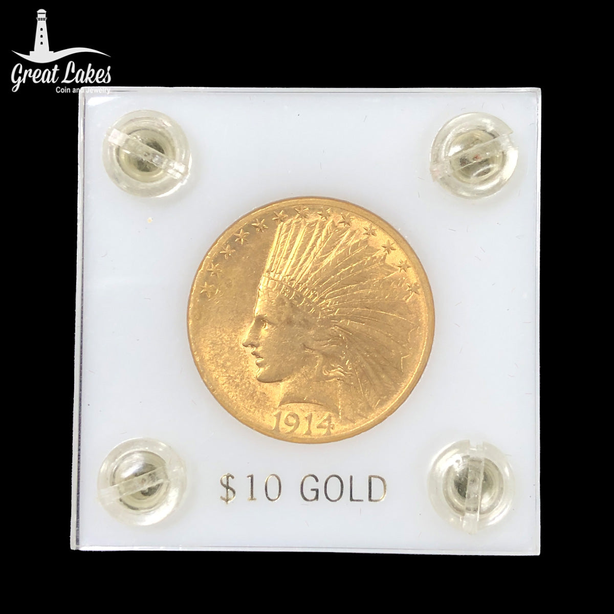1914-S $10 Indian Gold Eagle (AU)