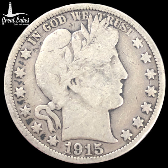 1915-S Barber Half Dollar (VG)