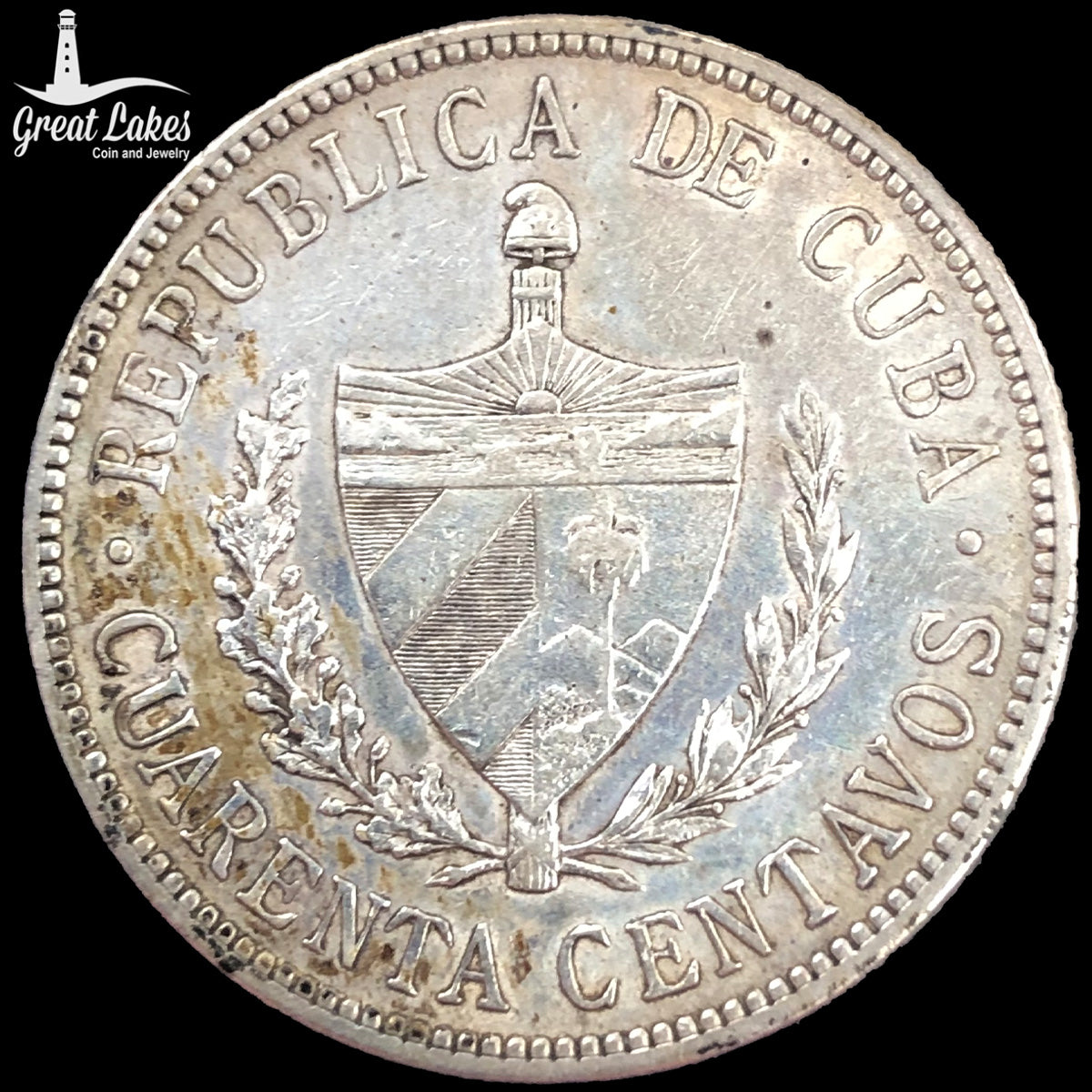 1915 Cuba 40 Centavos