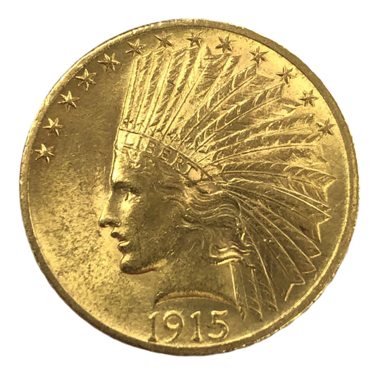 1915 $10 Indian Gold Eagle (AU)