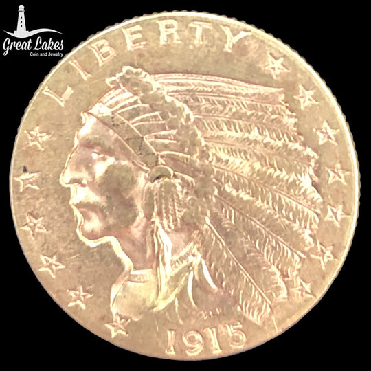 1915 $2.50 Indian Gold Quarter Eagle (BU) (Scratch Reverse)