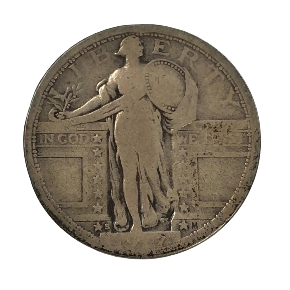 1917-S Type 1 Standing Liberty Quarter (VG)