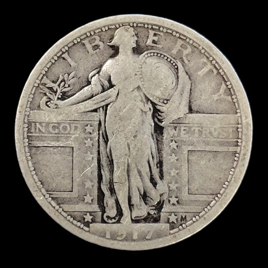 1917 Type 1 Standing Liberty Quarter (F)