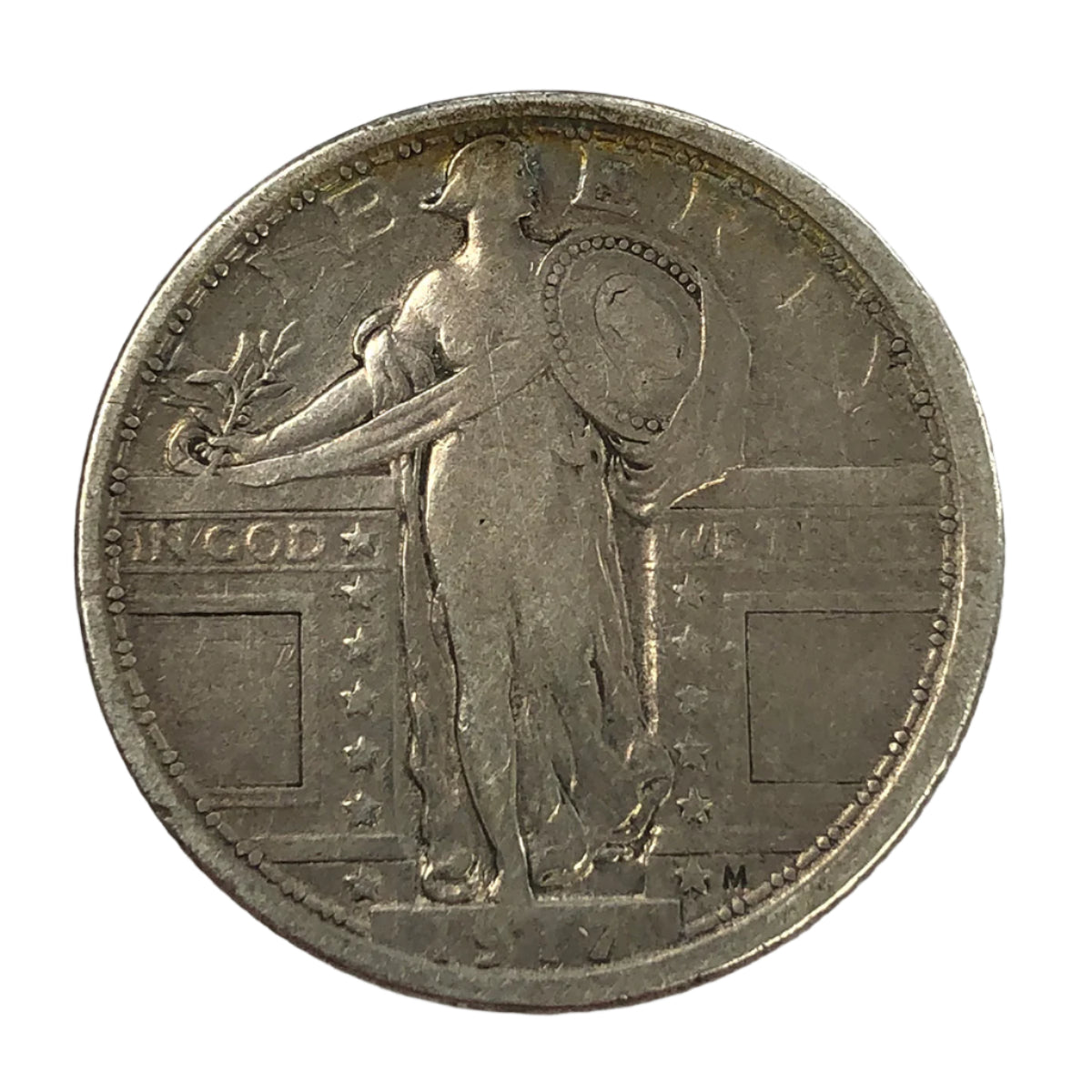 1917 Type 1 Standing Liberty Quarter (F Details)