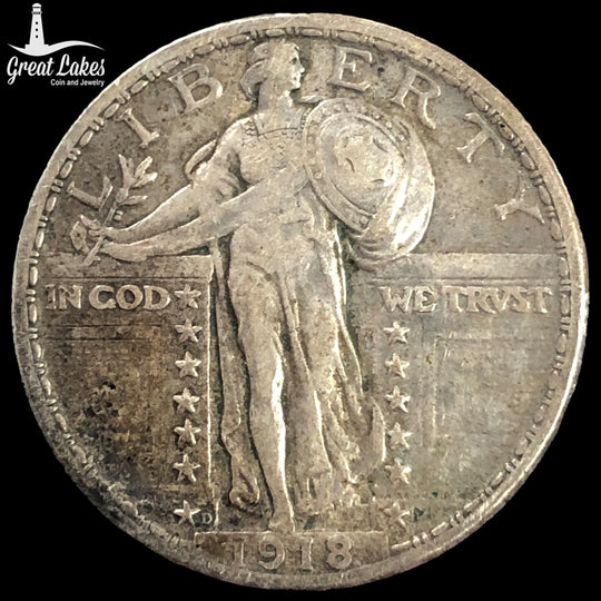 1918-D Standing Liberty Quarter (XF)