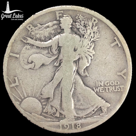 1918-S Walking Liberty Half Dollar (VG)
