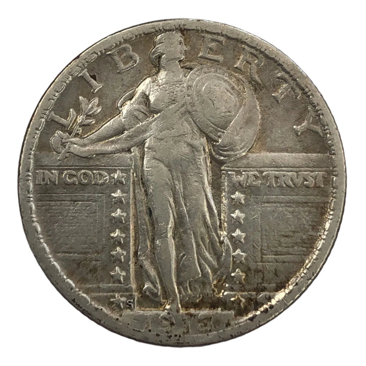1918-S Standing Liberty Quarter (XF Details)