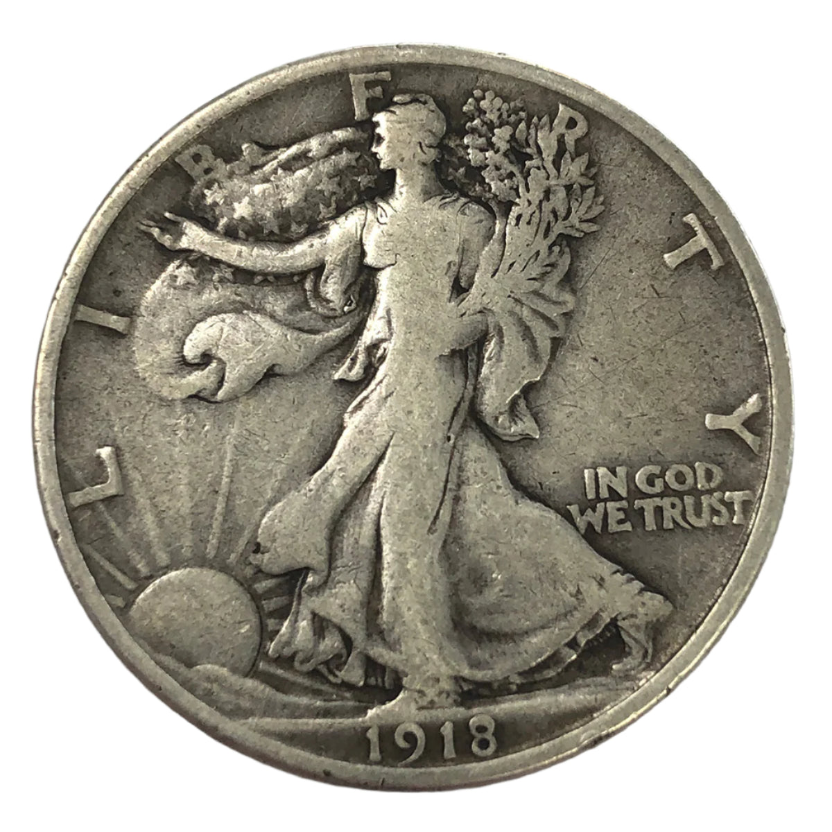 1918 Walking Liberty Half Dollar (F)