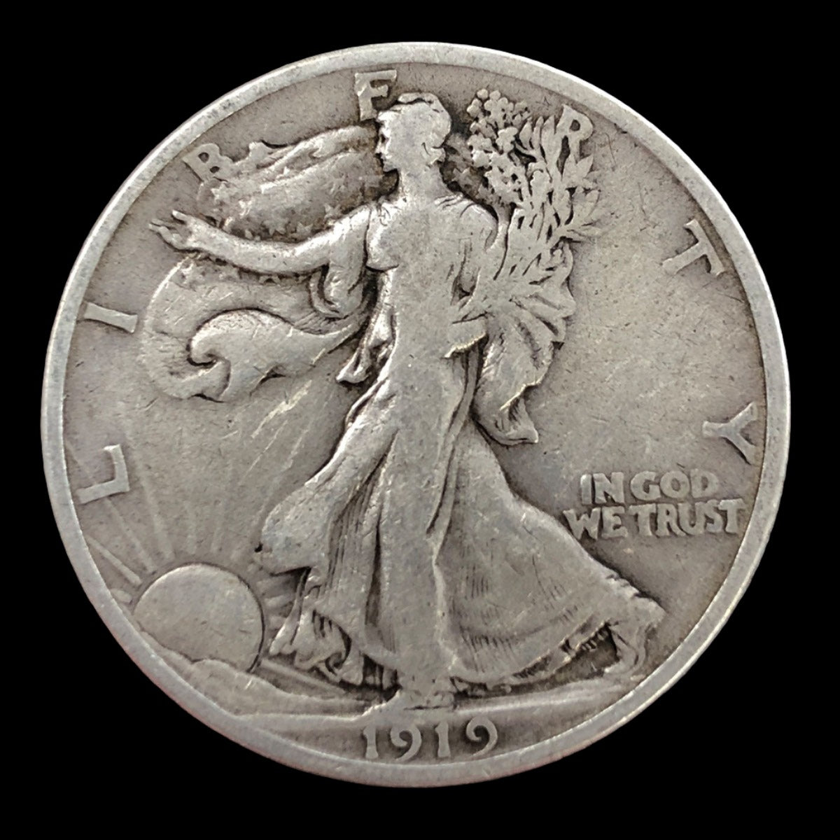 1919 Walking Liberty Half Dollar (F)
