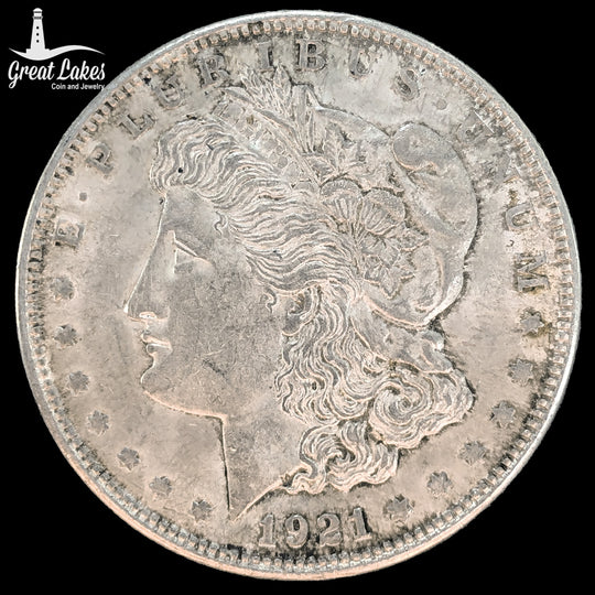 1921-D Morgan Silver Dollar (AU)