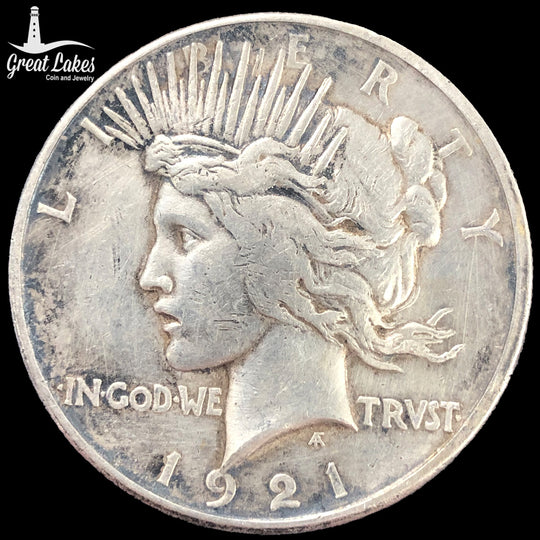 1921 Peace Silver Dollar (F) (Cleaned)
