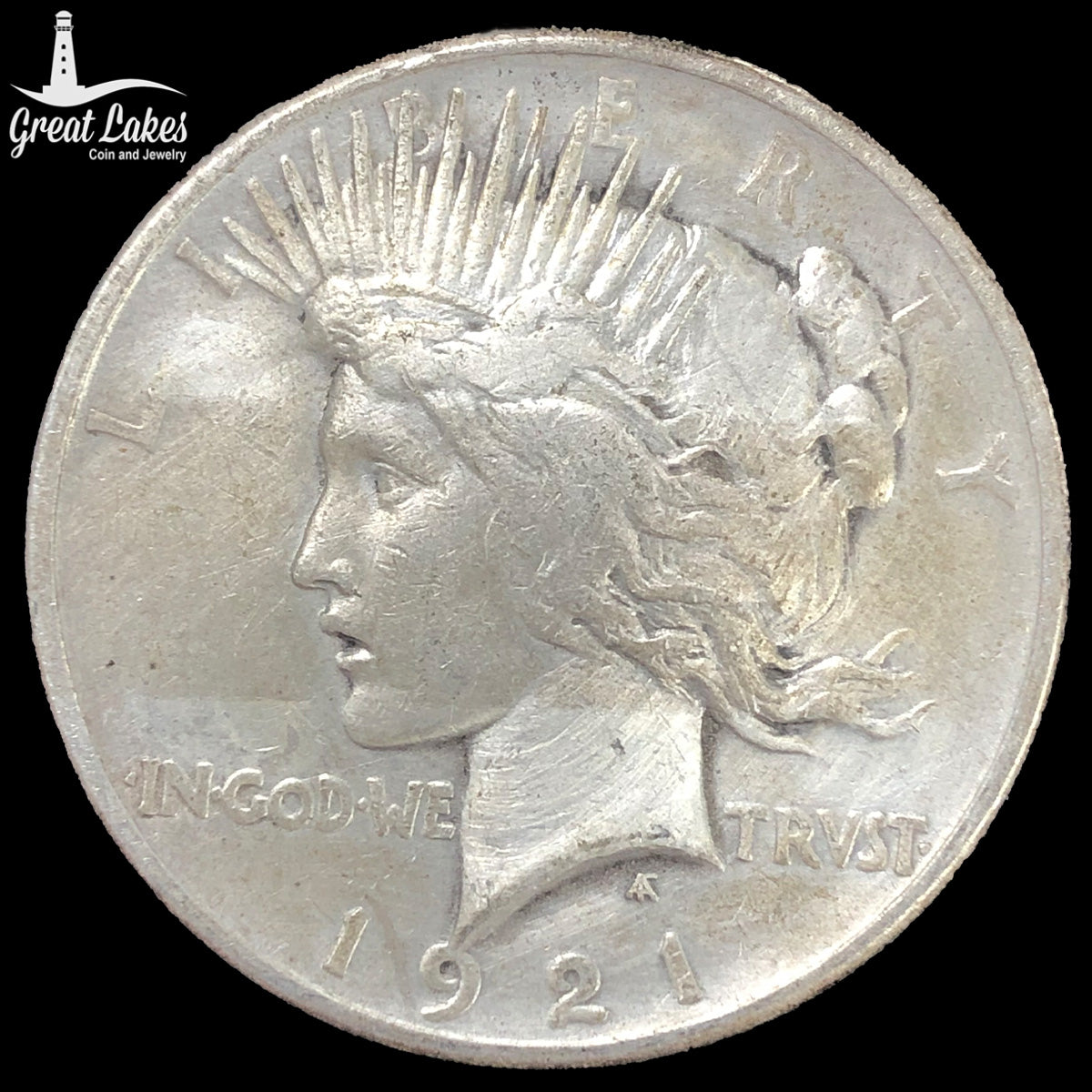1921 Peace Silver Dollar (VF Details)