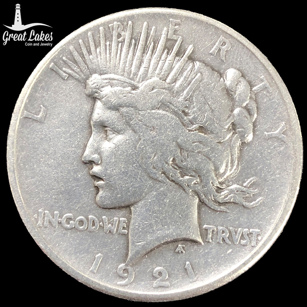 1921 Peace Silver Dollar (VG Details)