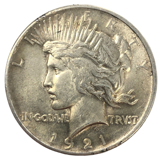 1921 Peace Silver Dollar (AU Details)