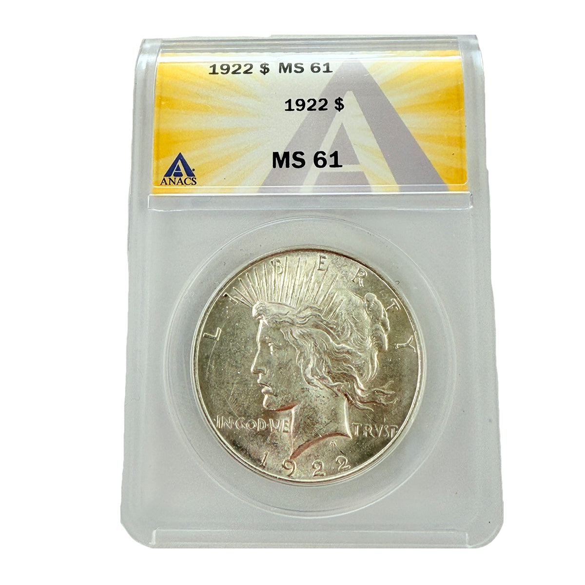 1922 Peace Silver Dollar ANACS MS61