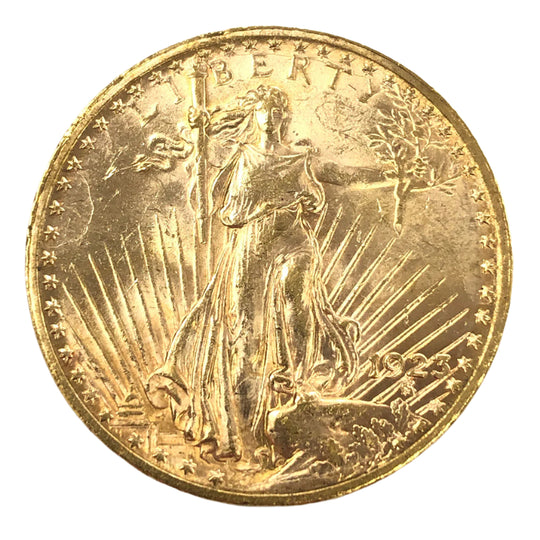 1923 $20 Saint Gaudens Gold Double Eagle (AU)