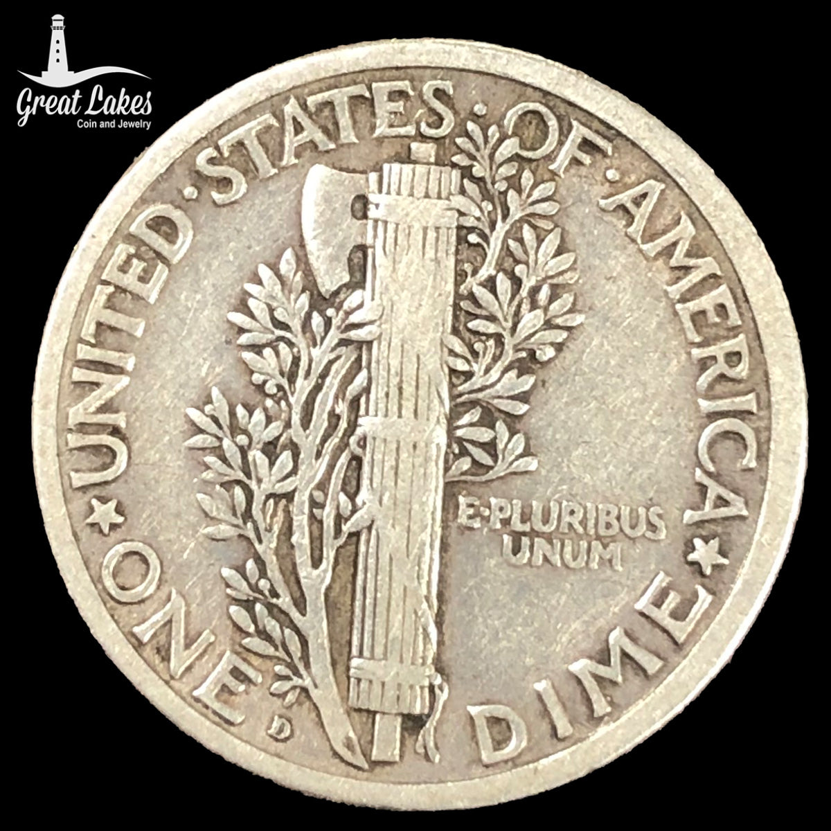 1924-D Mercury Head Dime (VF Details)