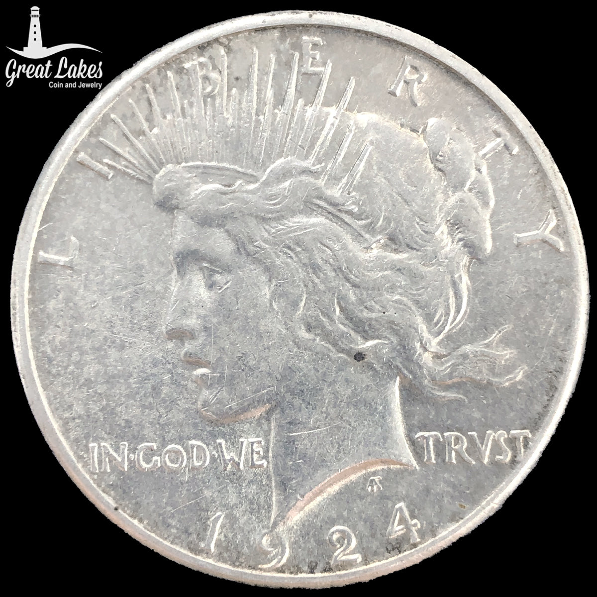 1924-S Peace Silver Dollar (XF Details)