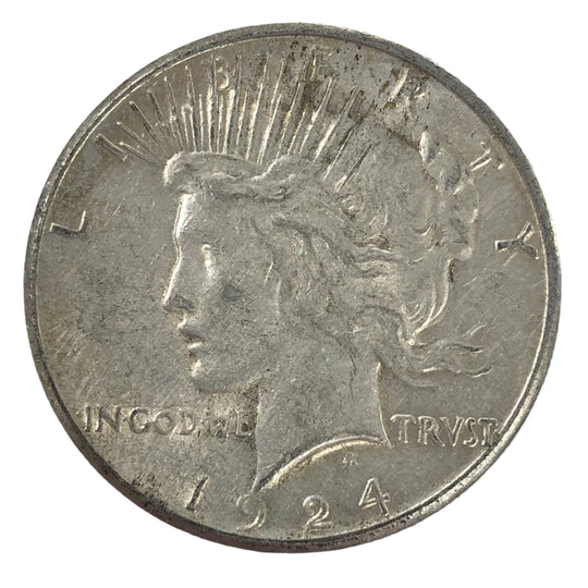 1924-S Peace Silver Dollar (XF Details)