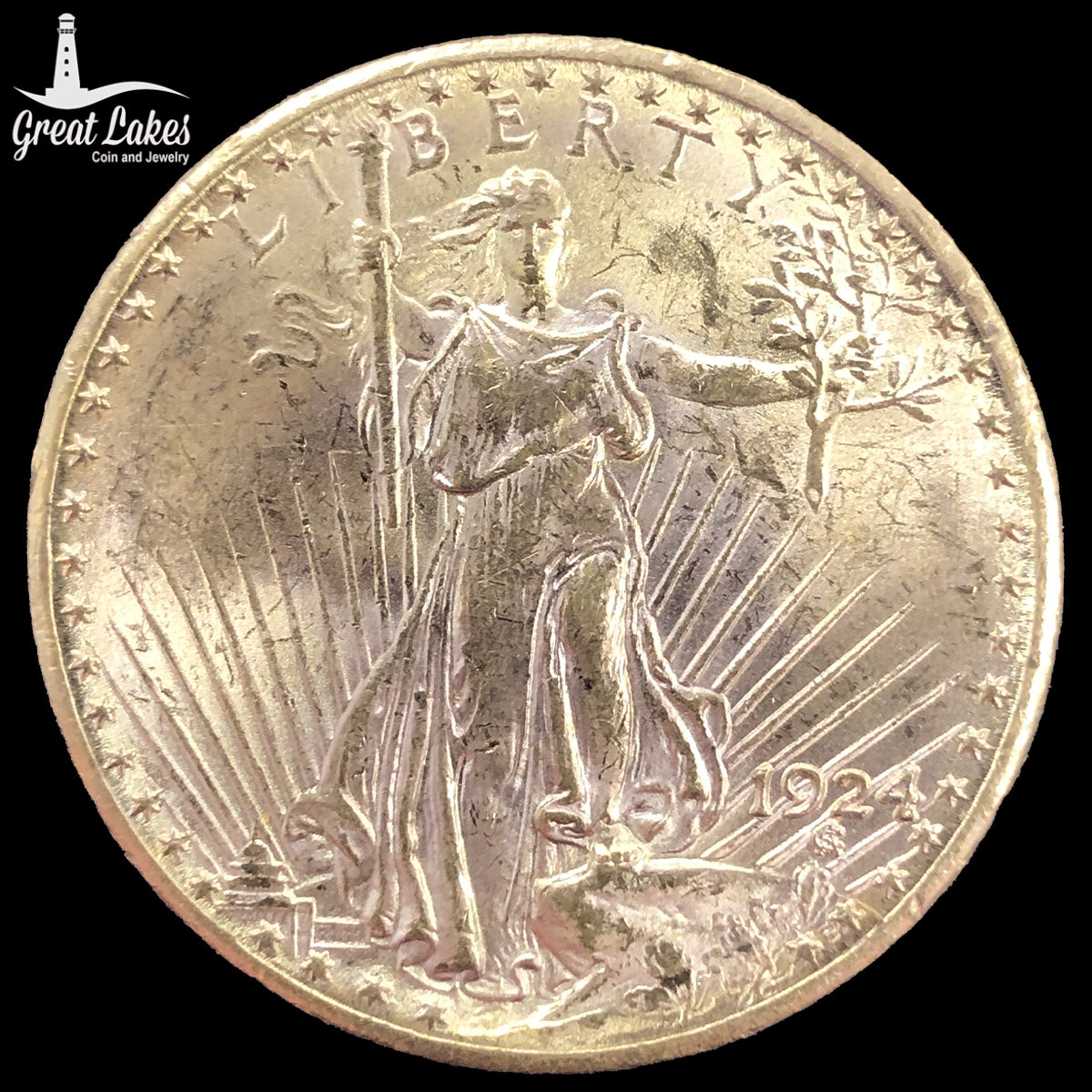 1924 $20 Saint Gaudens Gold Double Eagle (BU)