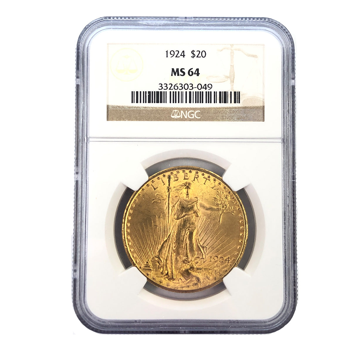 1924 $20 Saint Gaudens Double Eagle NGC MS64