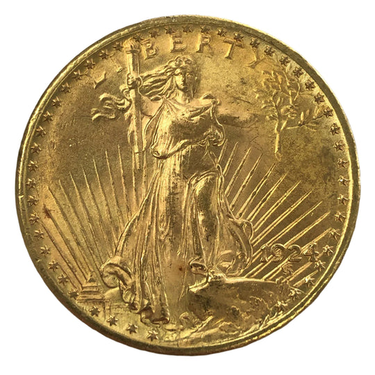 1924 $20 Saint Gaudens Gold Double Eagle (BU)